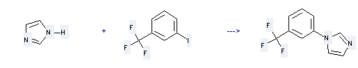 1H-Imidazole,1-[3-(trifluoromethyl)phenyl] can be prepared by 1H-Imidazole and 1-Iodo-3-trifluoromethyl-benzene.